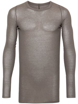 Rick Owens long-sleeve fine-ribbed T-shirt - Brown