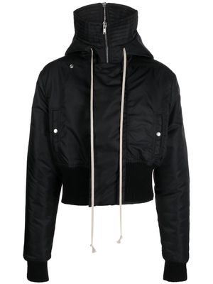 Rick Owens long-sleeve hooded jacket - Black