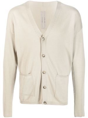 Rick Owens long-sleeve knitted cardigan - Neutrals