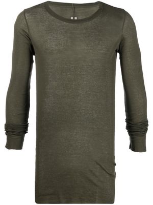 Rick Owens long-sleeve organic cotton T-shirt - Green