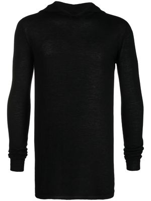 Rick Owens long sleeves cashmere sweater - Black