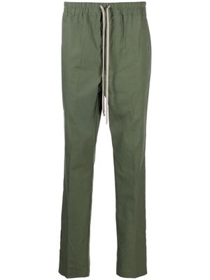Rick Owens long slim drawstring trousers - Green