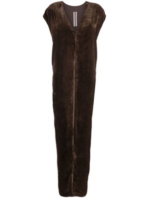 Rick Owens Luxor Arrowhead velvet gown - Brown