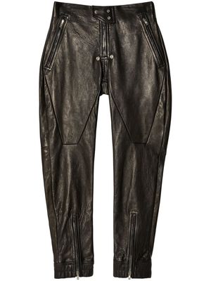 Rick Owens Luxor leather tapered trousers - Black