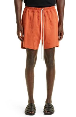 Rick Owens Men's Penta Cotton Shorts in Orange