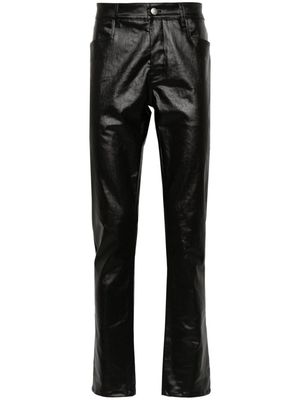 Rick Owens metallic coated tapered jeans - Black