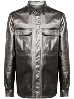 Rick Owens metallic denim jacket - Grey