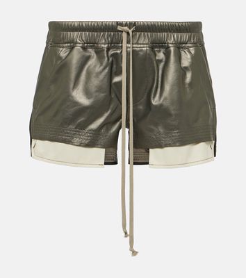 Rick Owens Metallic leather shorts