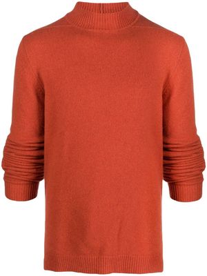 Rick Owens mock-neck cashmere jumper - Orange