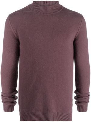 Rick Owens mock-neck knitted jumper - Purple