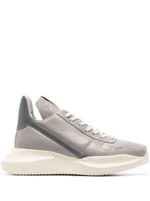 Rick Owens multi-panel lace-up sneakers - Grey
