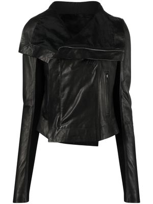 Rick Owens Naska double-breasted leather jacket - Black