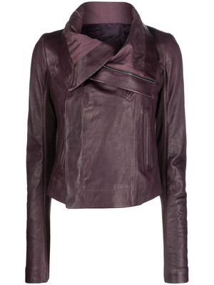 Rick Owens Naska double-breasted leather jacket - Purple