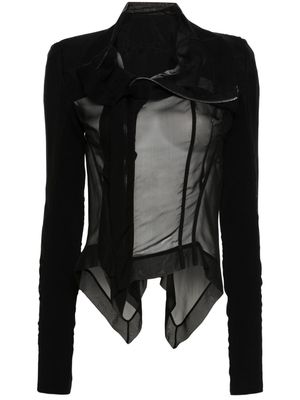 Rick Owens Naska silk-georgette jacket - Black
