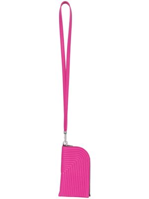 Rick Owens neck-strap leather wallet - Pink