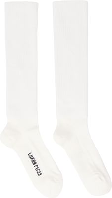 Rick Owens Off-White Knee-High Socks