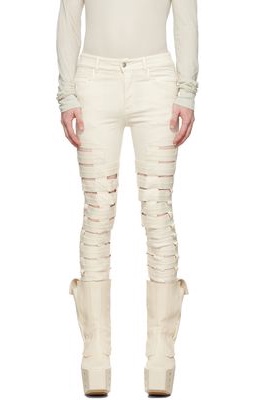 Rick Owens Off-White Low-Rise Jeans