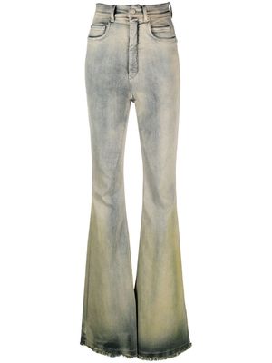 Rick Owens ombré-effect flared jeans - Grey