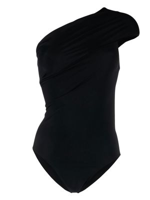 Rick Owens one-shoulder asymmetric swimsuit - Black