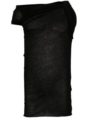 Rick Owens one-shoulder cotton tank top - Black