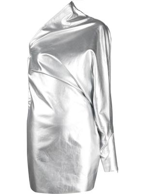 Rick Owens one-sleeve minidress - Silver