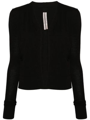 Rick Owens open-front wool cardigan - Black