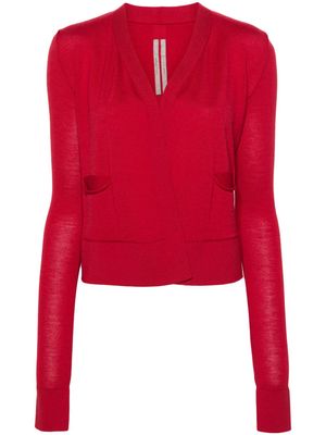 Rick Owens open-front wool cardigan - Red