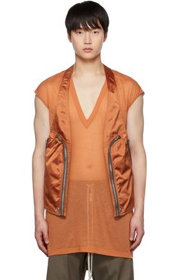 Rick Owens Orange Bauhaus Vest