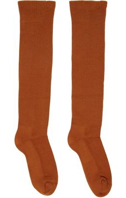 Rick Owens Orange Knee-High Socks