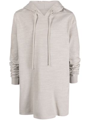Rick Owens organic-cotton drawstring hoodie - Neutrals