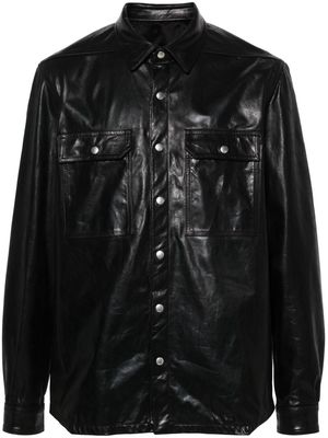 Rick Owens Outershirt leather jacket - Black