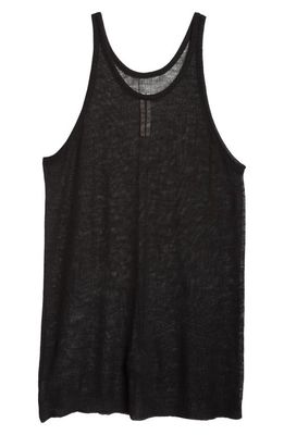 Rick Owens Oversize Wool Sweater Tank in Black