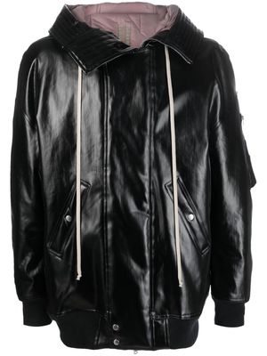 Rick Owens oversized hooded bomber jacket - Black