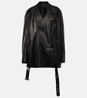 Rick Owens Oversized leather biker jacket