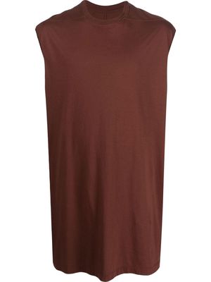 Rick Owens oversized sleeveless T-shirt - Brown