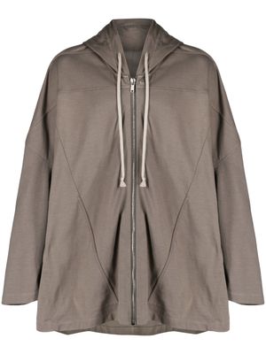 Rick Owens oversized zipped-up hoodie - Brown