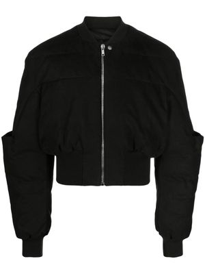 Rick Owens padded cropped bomber jacket - Black