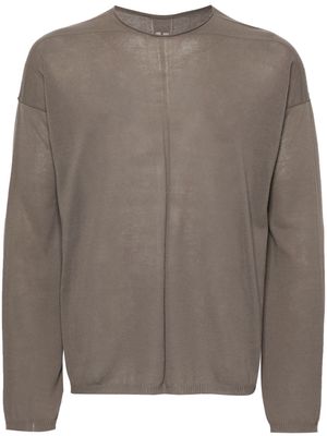 Rick Owens panelled fine-knit jumper - Grey