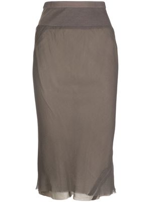 Rick Owens panelled pencil skirt - Grey