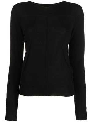 Rick Owens panelled virgin wool jumper - Black