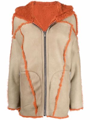 Rick Owens peter zipped coat - Neutrals