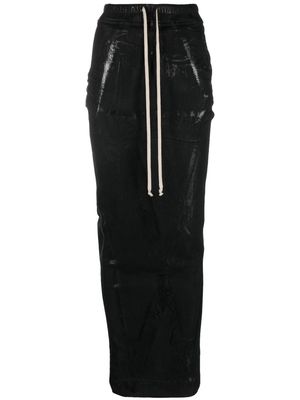 Rick Owens Pillar drawstring maxi skirt - Black