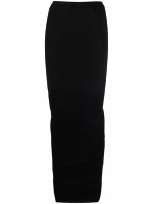 Rick Owens pillar long draped skirt - Black