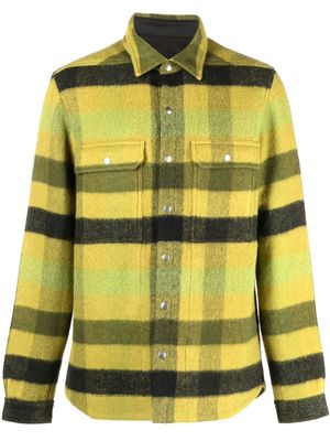 Rick Owens plaid-check virgin-wool shirt jacket - Green