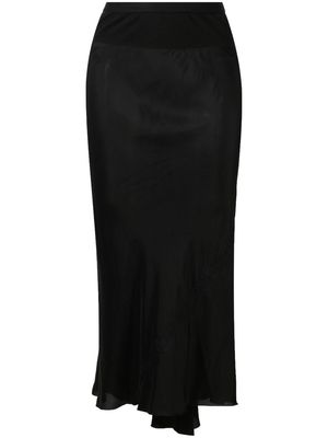 Rick Owens pleat-detail high-waisted skirt - Black