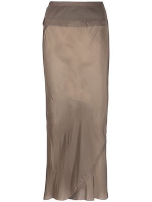 Rick Owens pleated-detail high-waist skirt - Neutrals
