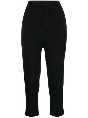 Rick Owens pressed-crease cropped trousers - Black
