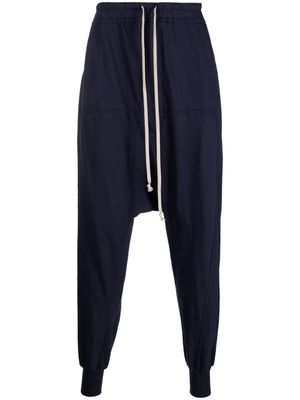 Rick Owens Prisoner drawstring-waist cotton trousers - Blue