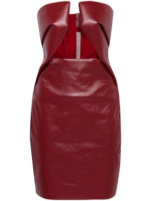 Rick Owens Prong coated minidress - Red