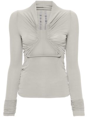 Rick Owens prong-detail cut-out blouse - Grey
